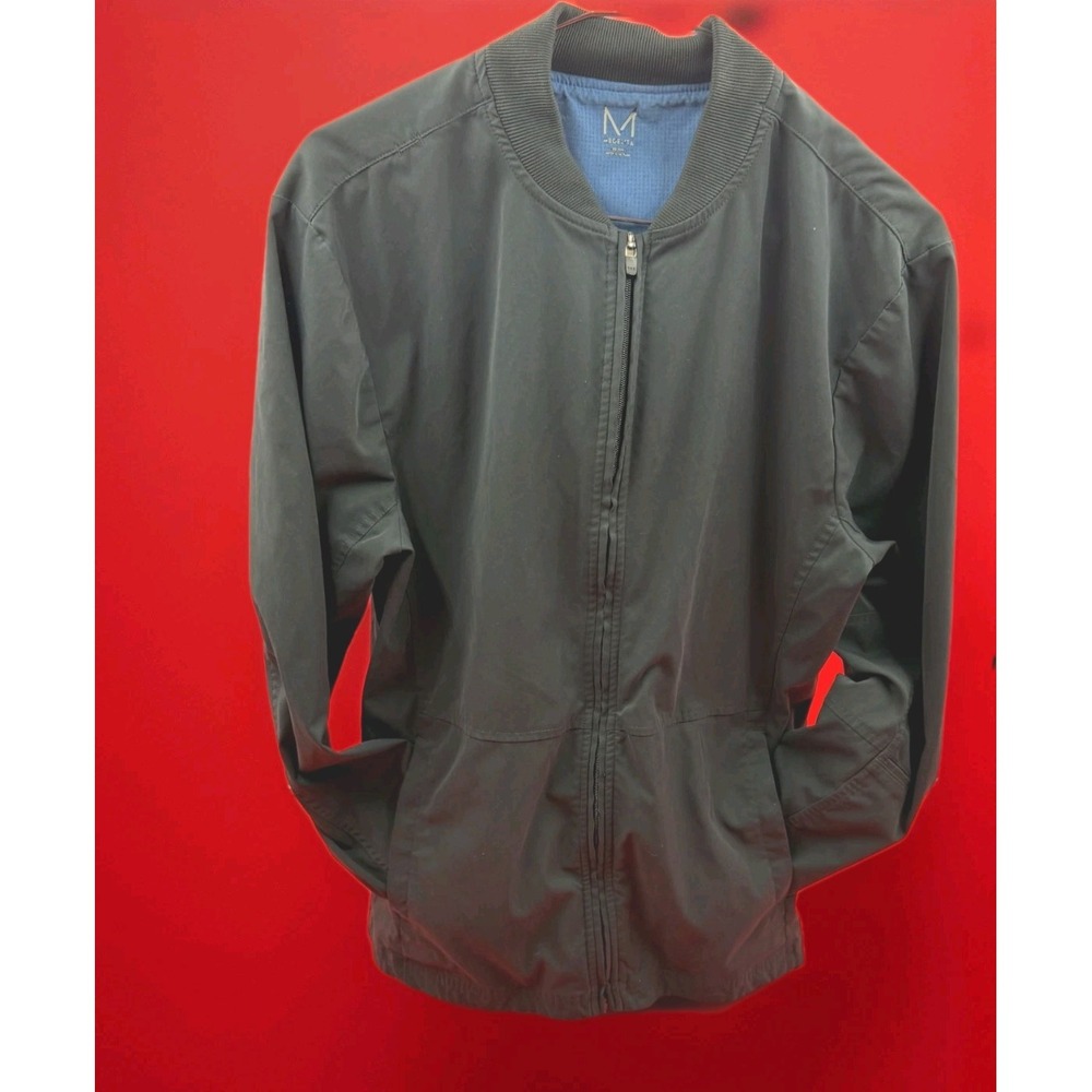 Medelita Jacket Mens S Kinetic Zip Front Flight Collar Lightweight Black Stretch